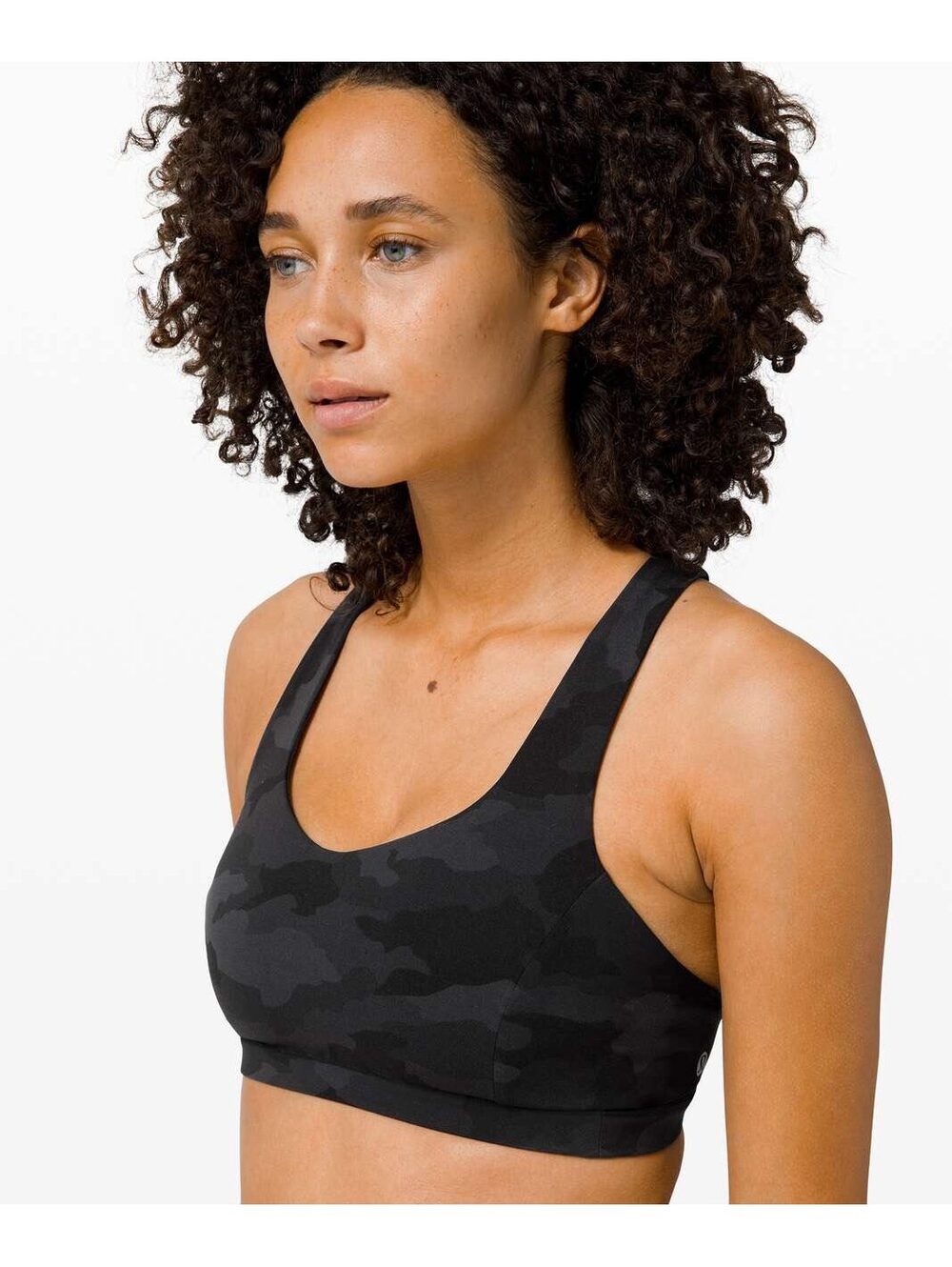 Lululemon Black Camo Racerback Sports Bra Size 6